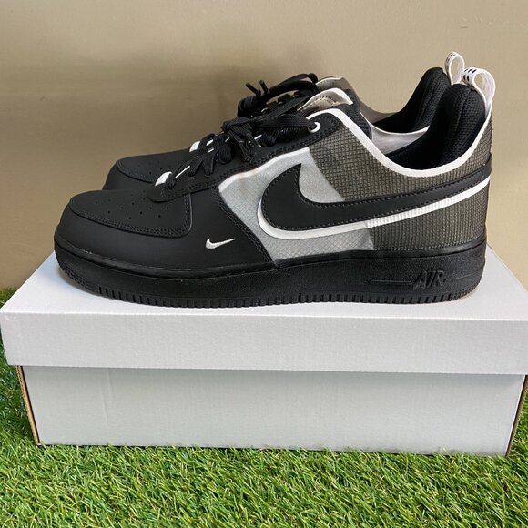 Nike Air Force 1 Low React Black White Shoes Sneakers DM0573-002 Men Size NEW main image 9